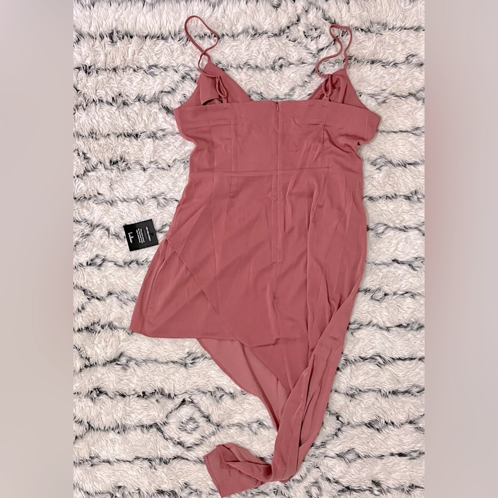 Asymmetrical Satin Dress - Picture 3 of 3